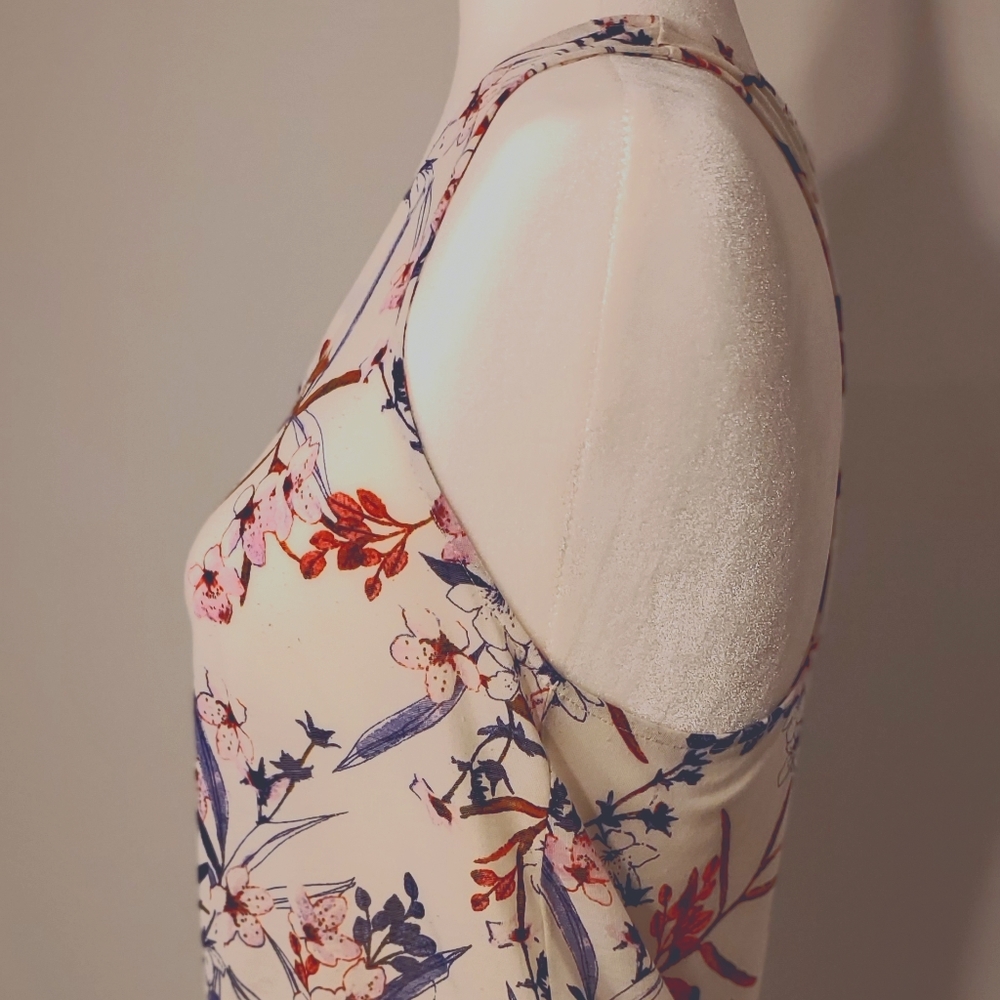 H & M. Floral racer back tank